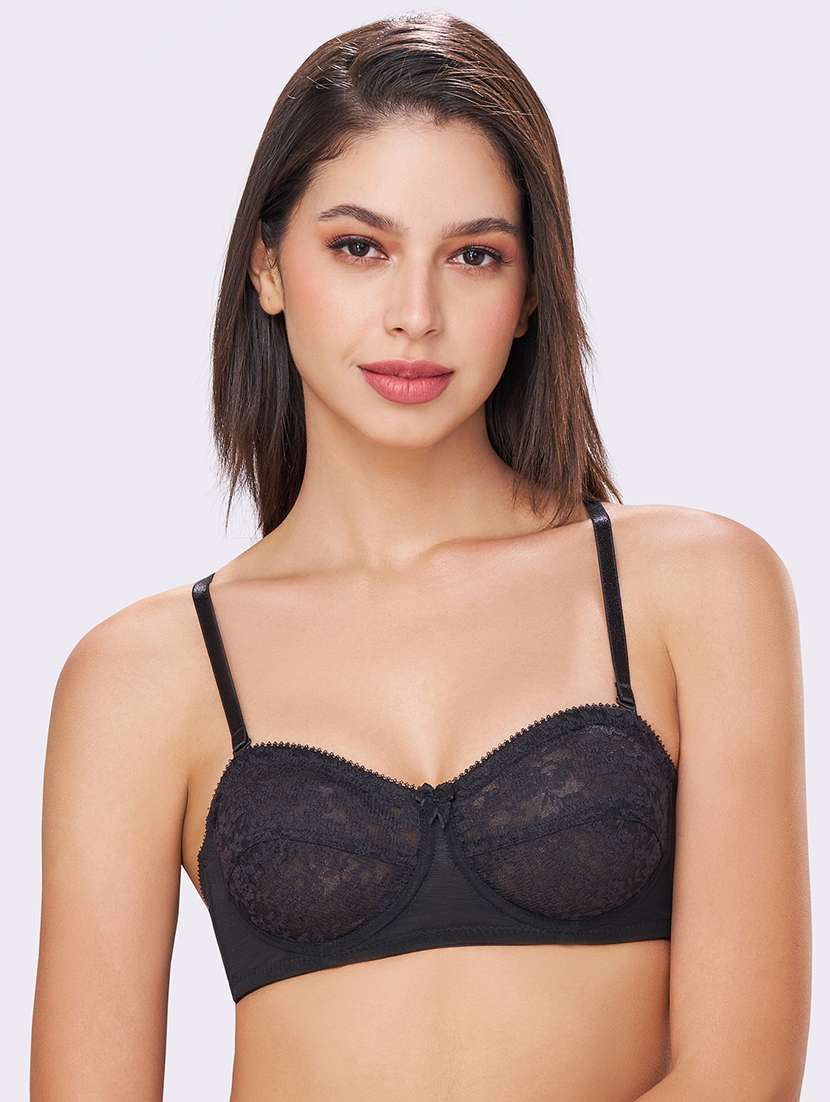 women pack of 3 solid non padded lace bra - 22254959 -  Standard Image - 3