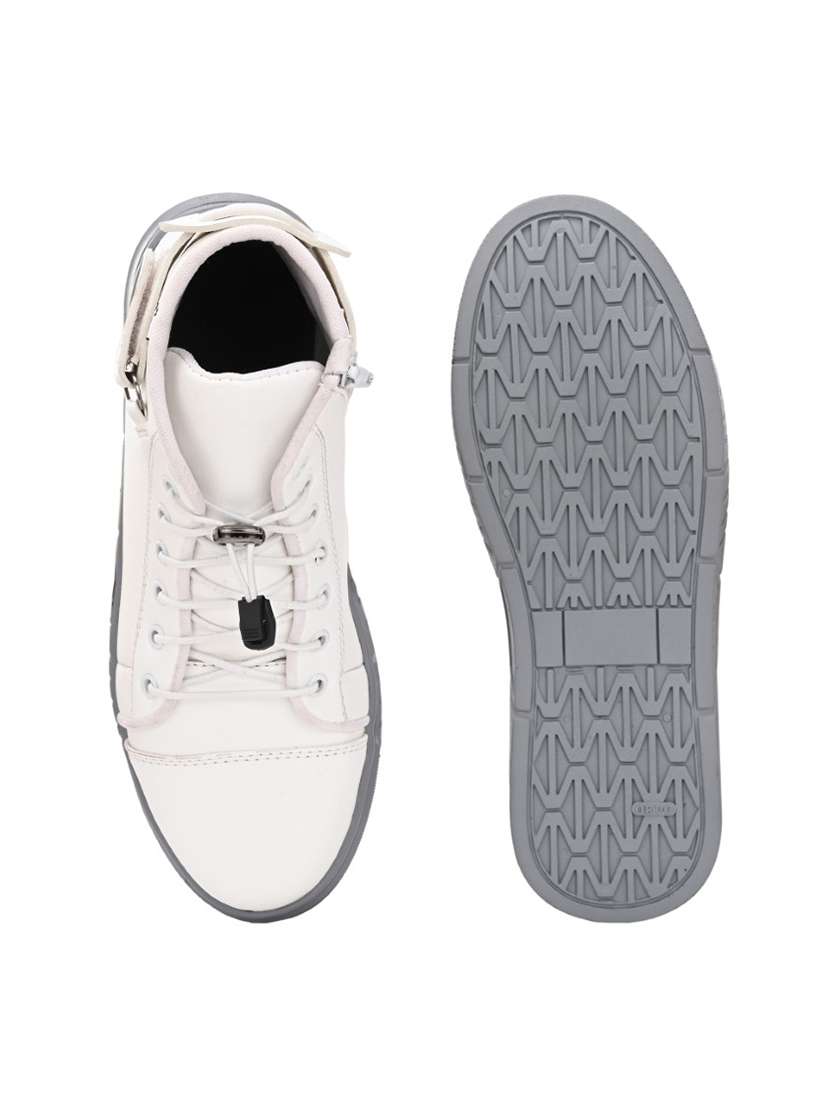 Men White Lace Up Boot - 22254968 -  Standard Image - 5