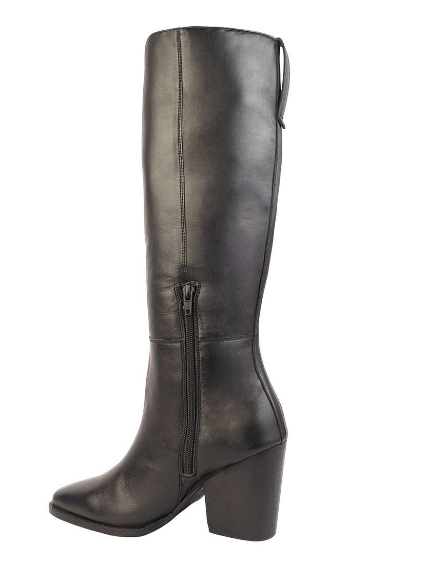 women solid block heel knee length boots - 22254997 -  Standard Image - 3