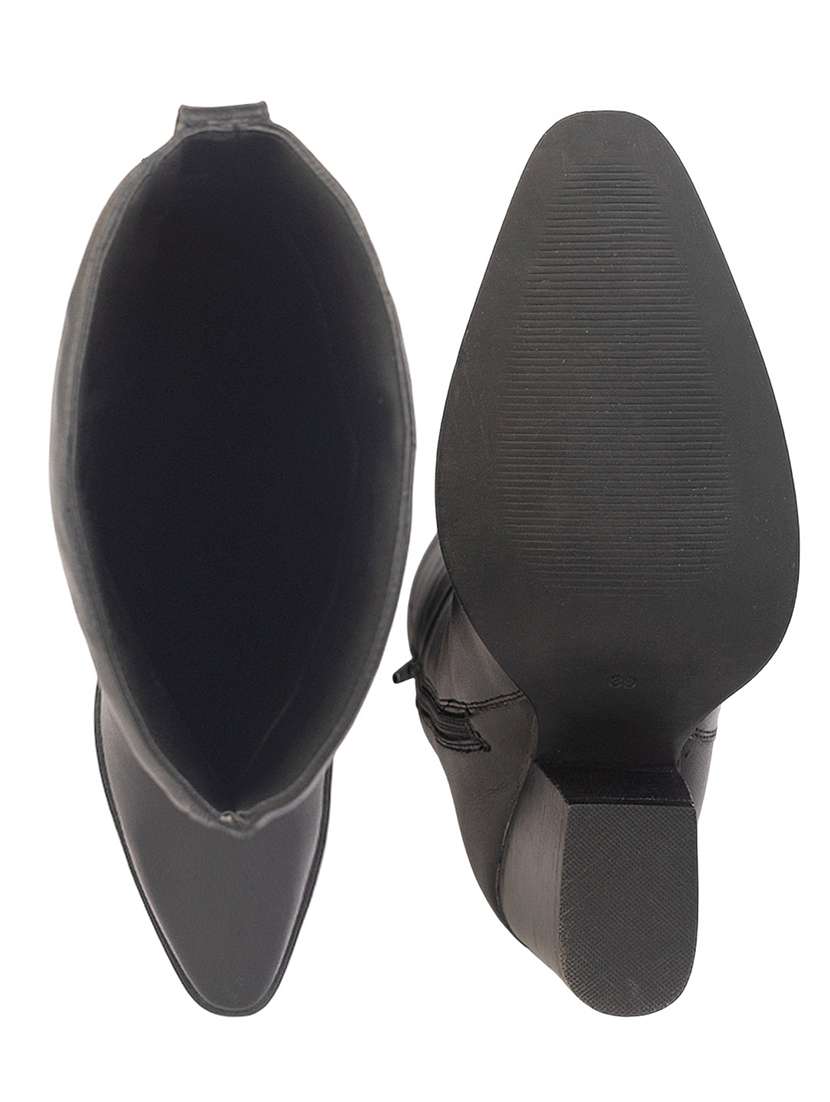 women solid block heel knee length boots - 22254997 -  Standard Image - 5