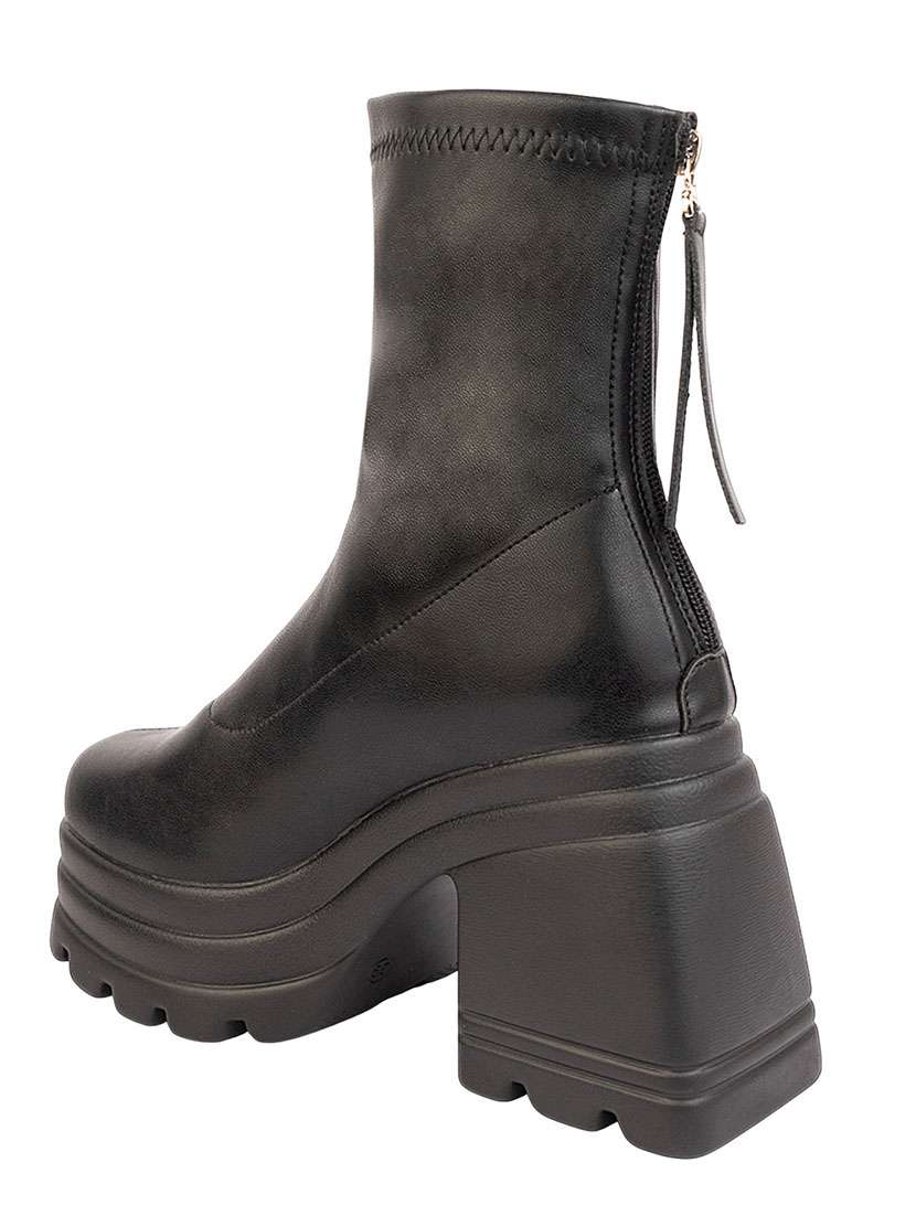 women solid block heel knee length boots - 22255003 -  Standard Image - 3