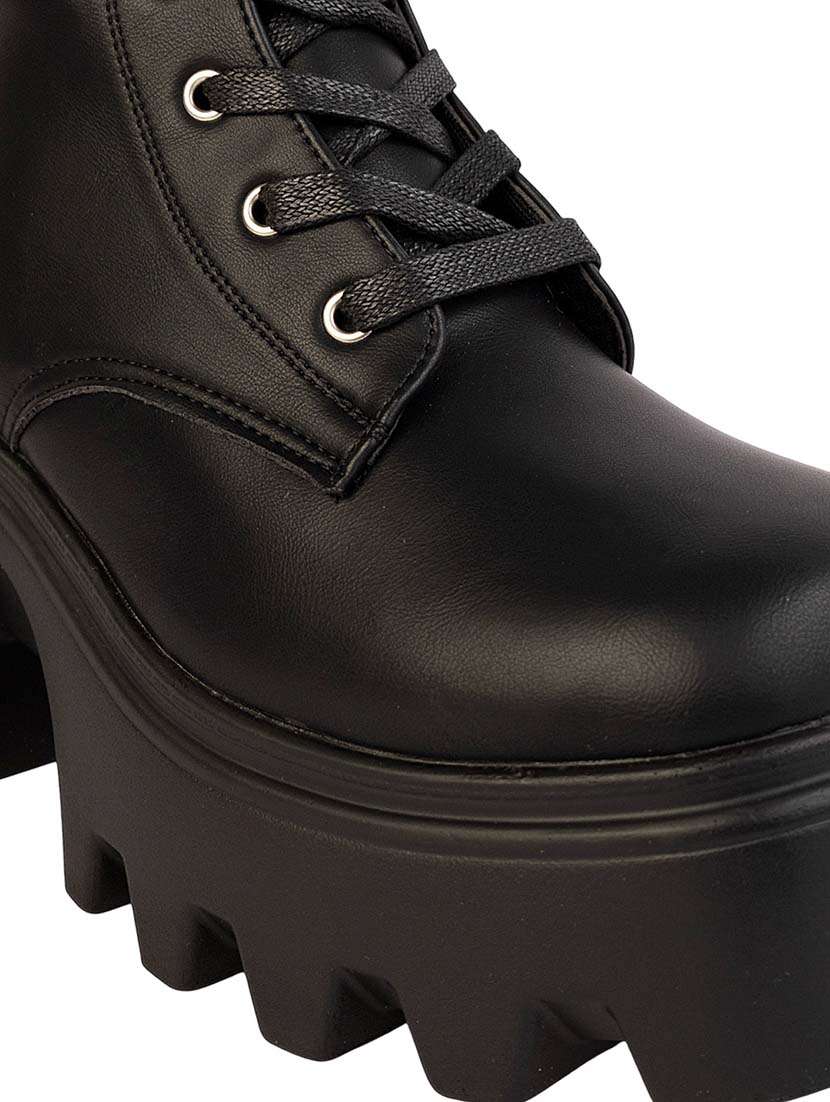 women solid block heel knee length boots - 22255005 -  Standard Image - 5