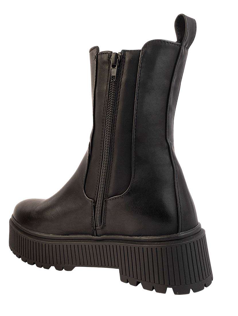 women solid knee length boots - 22255007 -  Standard Image - 3