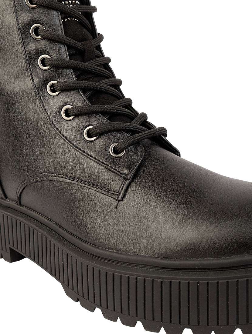 women solid ankle length boots - 22255012 -  Standard Image - 5