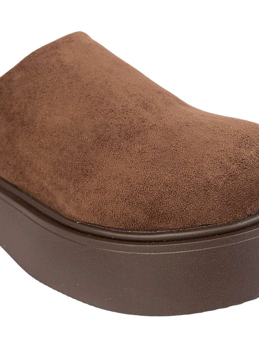 women solid slip on suede sandal - 22255014 -  Standard Image - 5