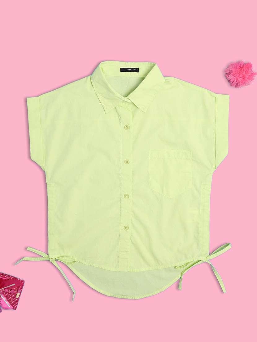 girls solid short sleeve shirt 