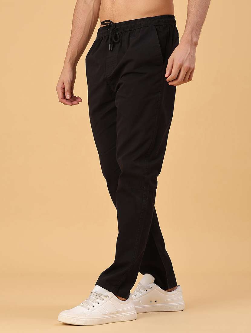 men solid mid rise full length track pant - 22255148 -  Standard Image - 3