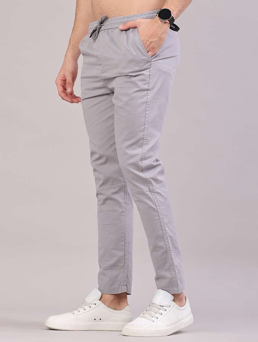 men solid mid rise full length track pant - 22255149 -  Standard Image - 3