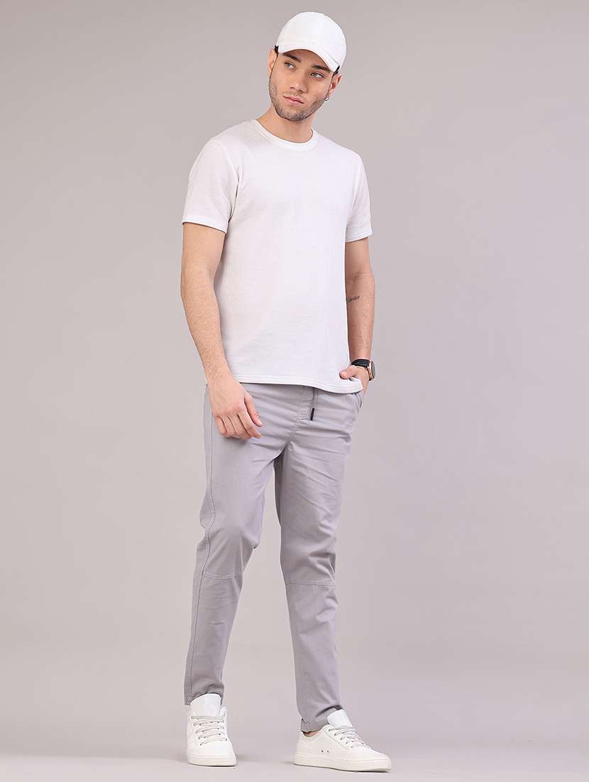 men solid mid rise full length track pant - 22255149 -  Standard Image - 5