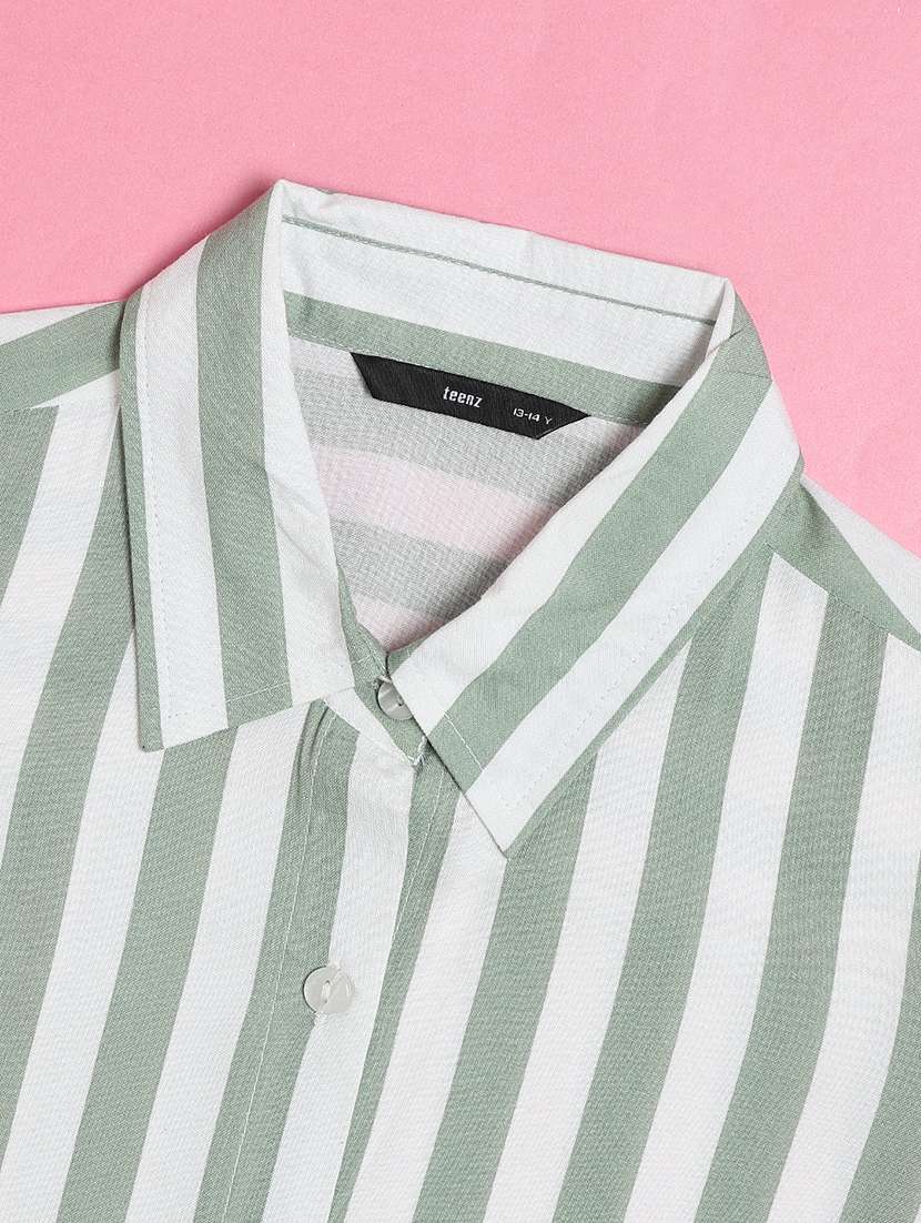 girls striped short sleeve shirt dress - 22255157 -  Standard Image - 3