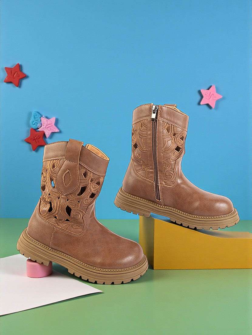 kids solid snkle length boots