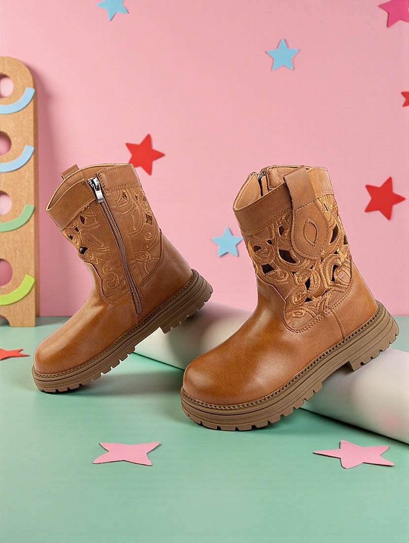 kids solid snkle length boots