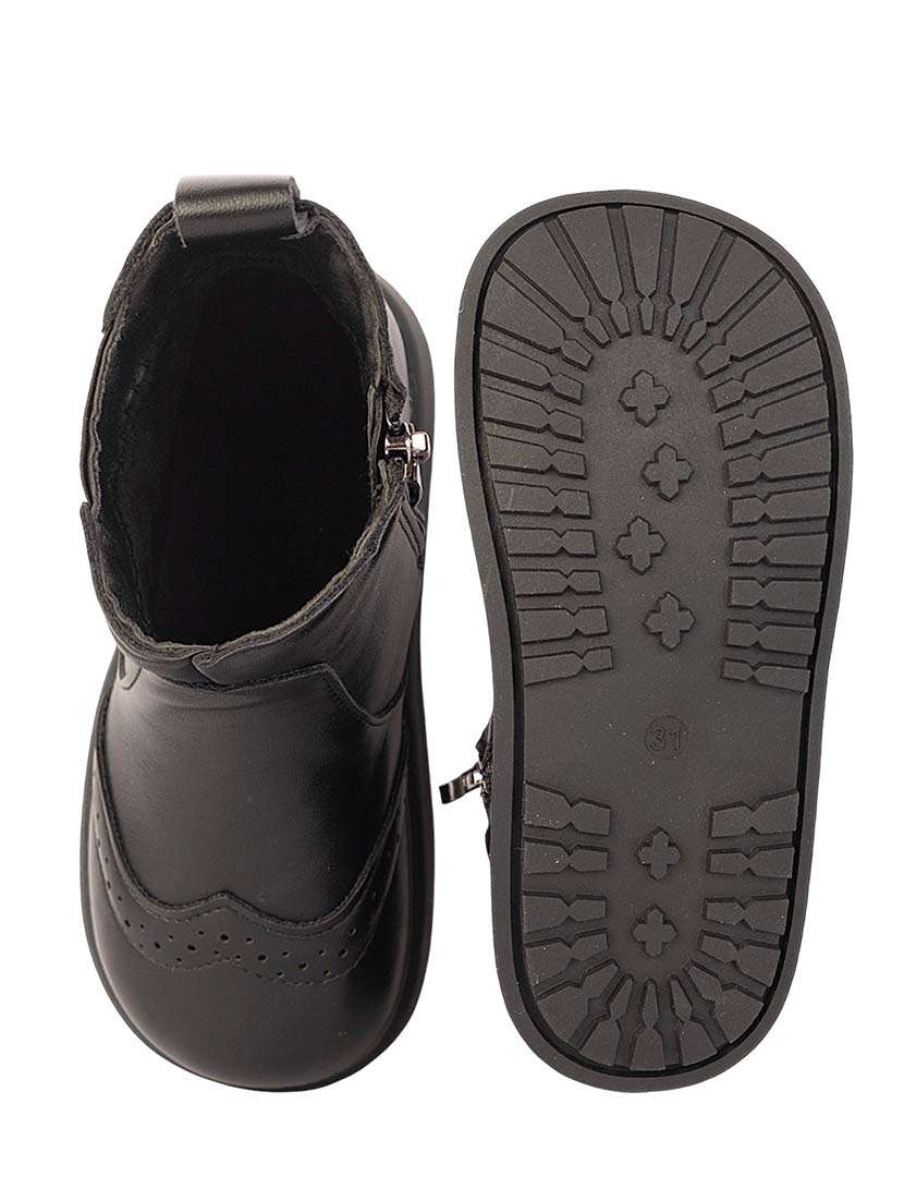 kids black solid ankle length boot - 22255193 -  Standard Image - 5