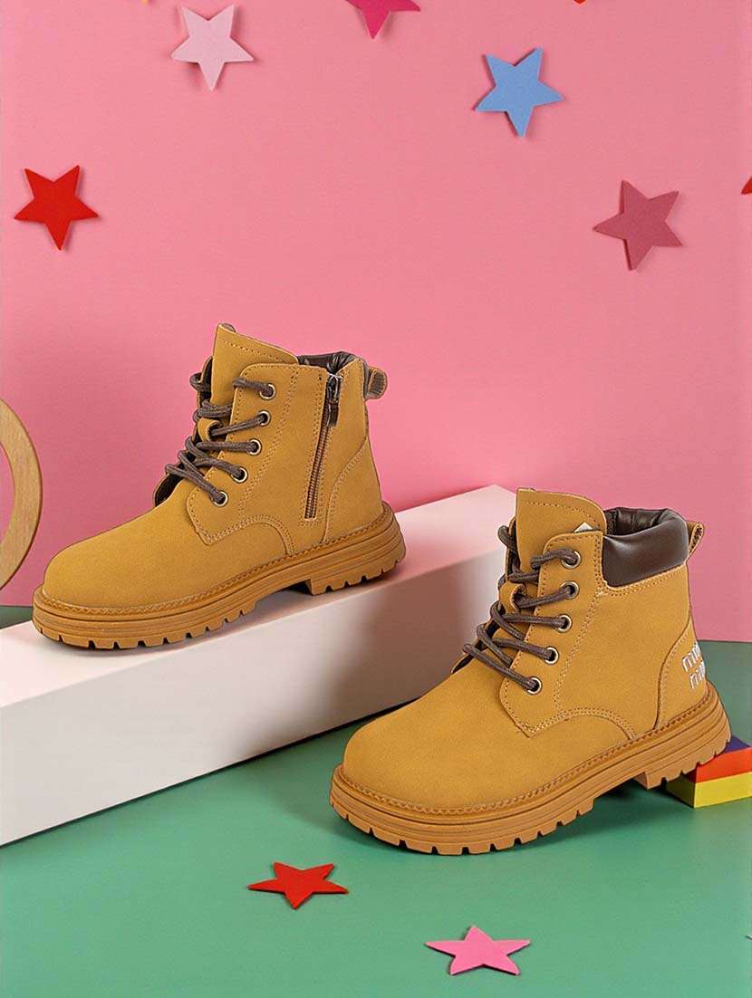 kids solid snkle length boots