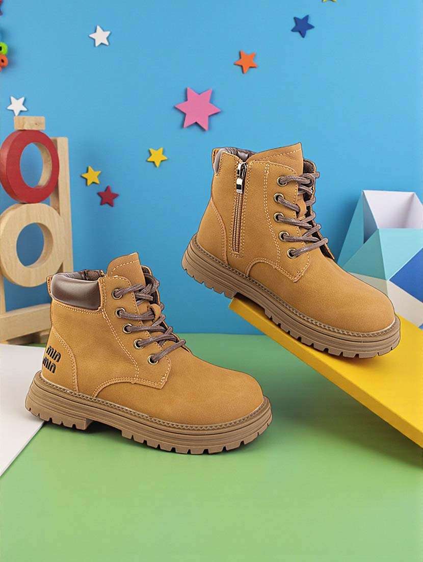 kids solid snkle length boots
