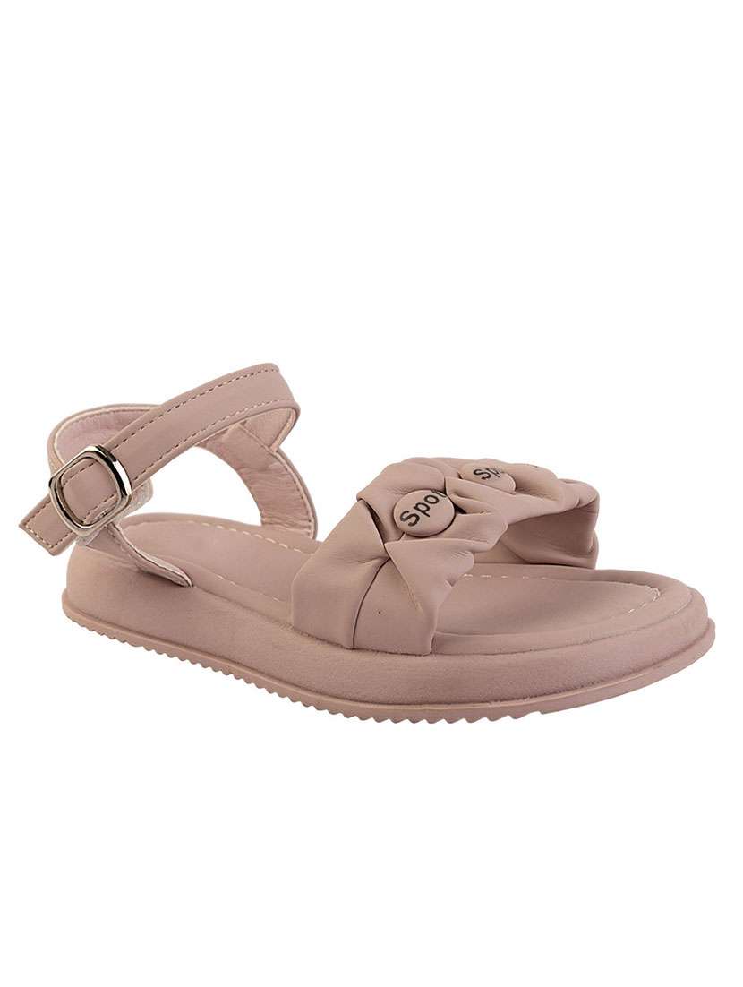 girls solid back strap flat sandal - 22255198 -  Standard Image - 3