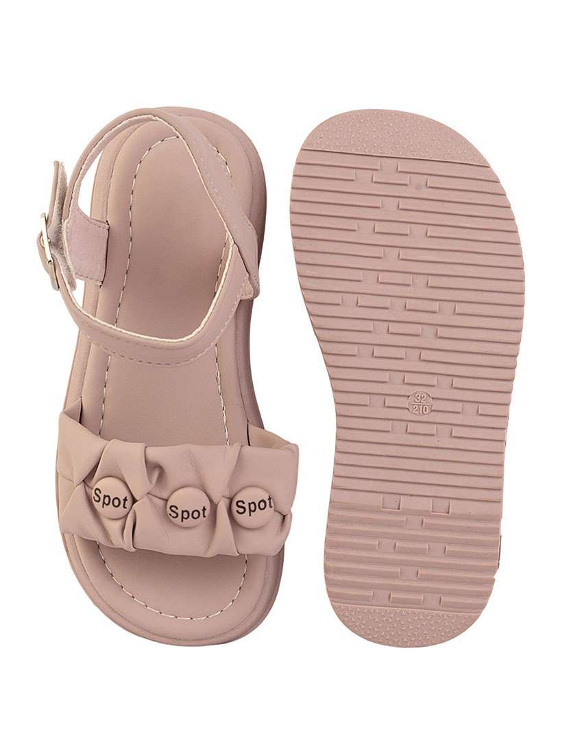 girls solid back strap flat sandal - 22255198 -  Standard Image - 5