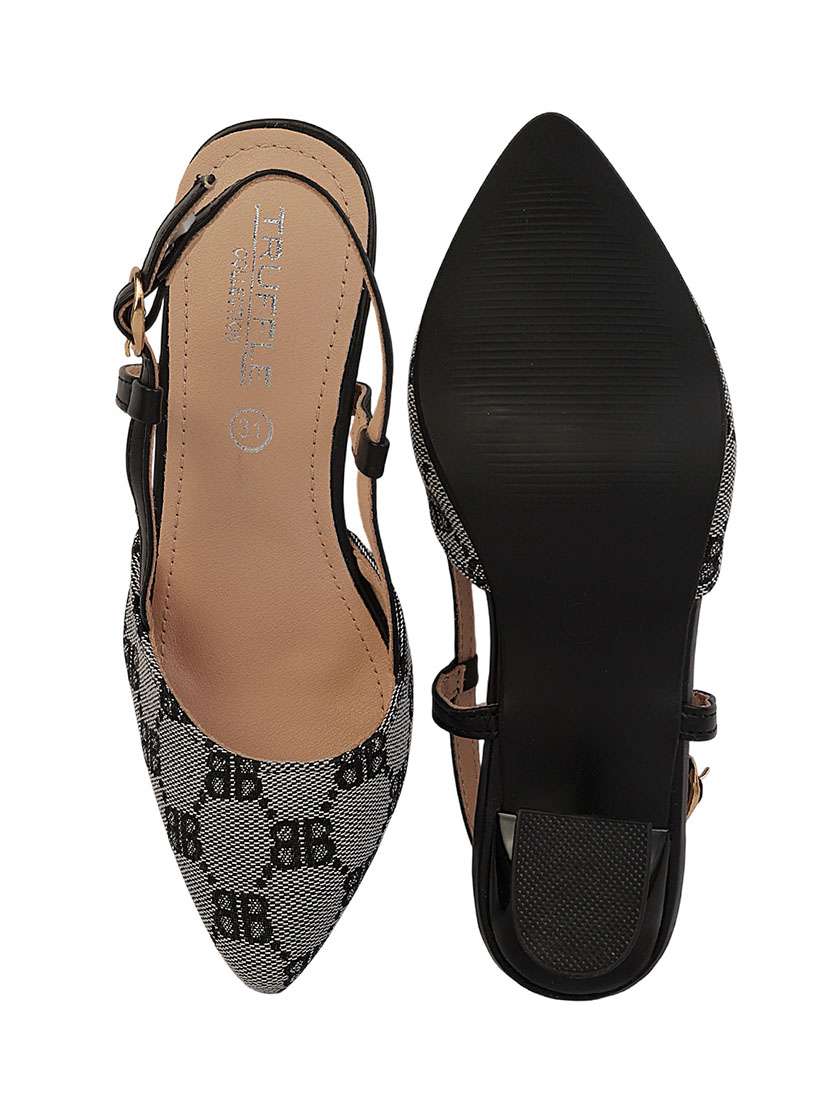 girls printed back strap heel - 22255200 -  Standard Image - 5