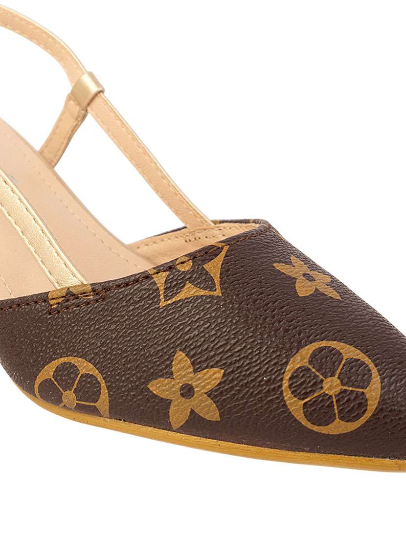 girls printed back strap heel - 22255202 -  Standard Image - 5