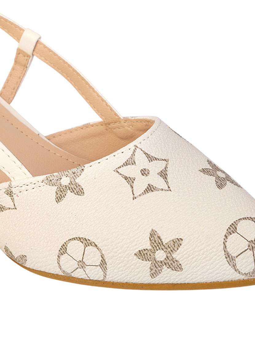 girls printed back strap heel - 22255203 -  Standard Image - 5