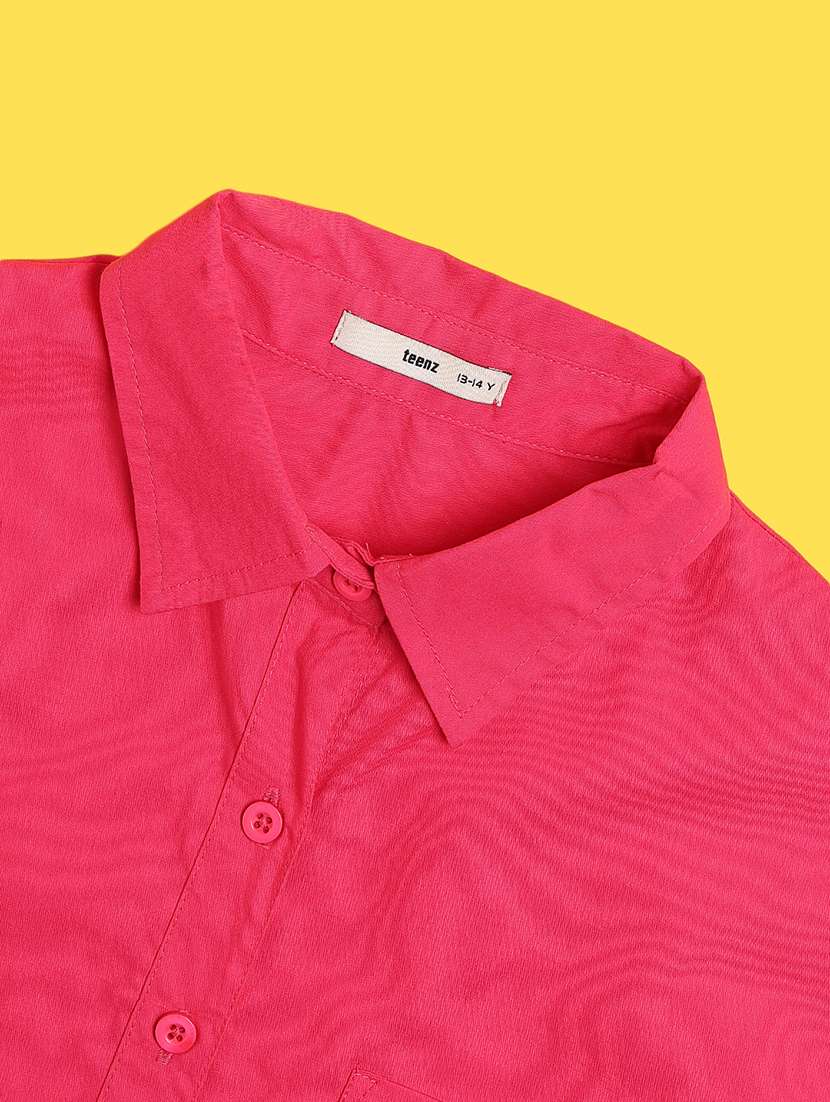 girls solid short sleeve shirt  - 22255342 -  Standard Image - 3
