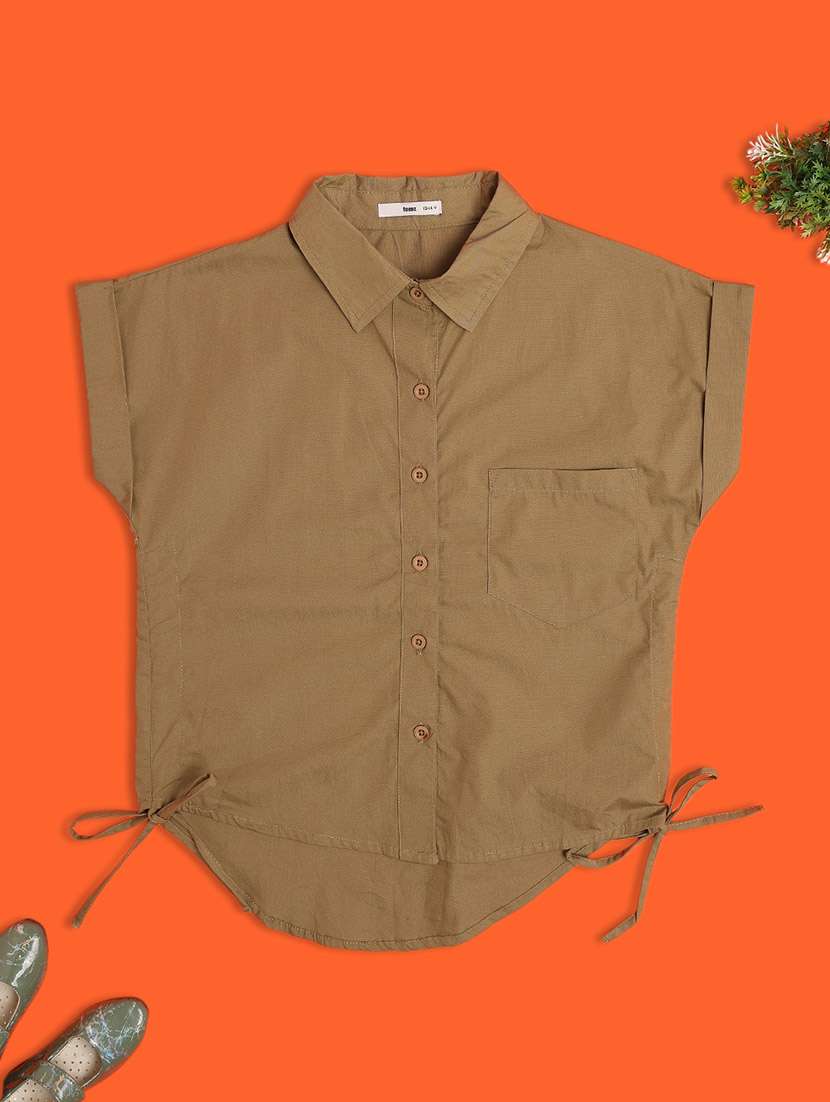 girls solid short sleeve shirt 