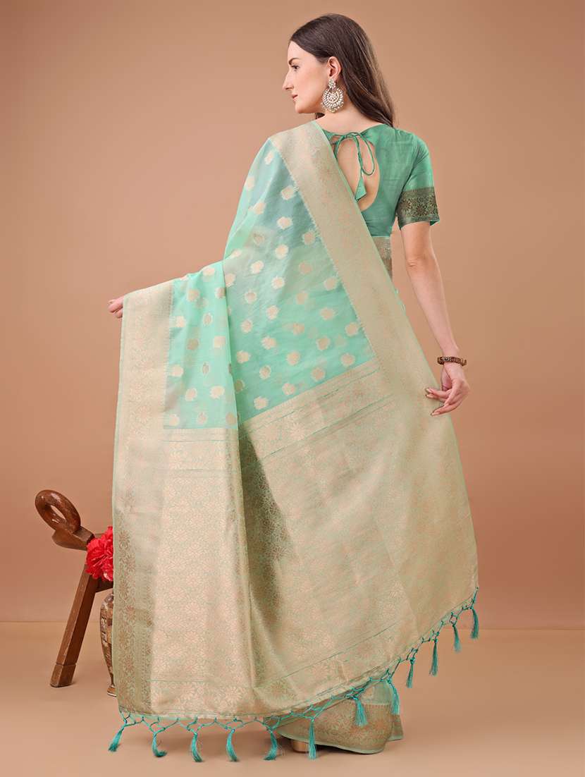 women self design bordered saree with blouse - 22255541 -  Standard Image - 3