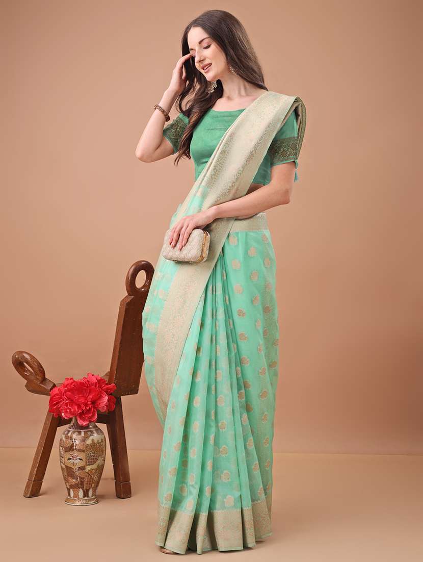 women self design bordered saree with blouse - 22255541 -  Standard Image - 5