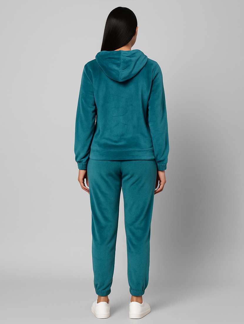 women solid long sleeve nightwear pyjama set - 22255678 -  Standard Image - 3