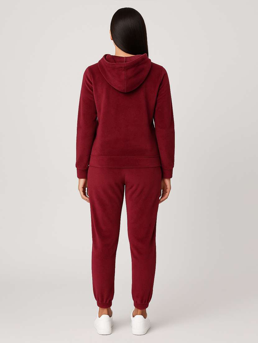 women solid long sleeve nightwear pyjama set - 22255680 -  Standard Image - 3