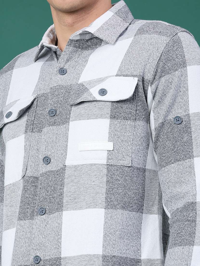 grey cotton shacket - 22256252 -  Standard Image - 5