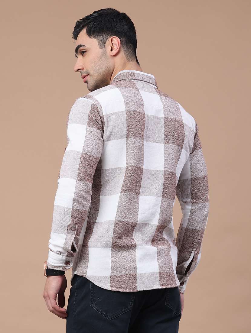 Brown Cotton Shacket - 22256255 -  Standard Image - 3