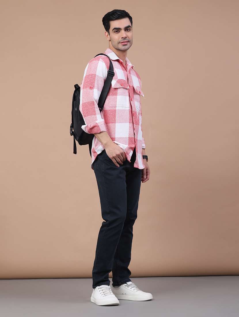 Red Cotton Shacket - 22256256 -  Standard Image - 5
