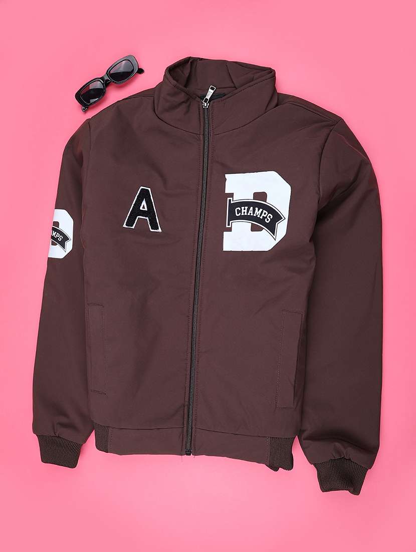boys typographic long sleeve bomber jacket 