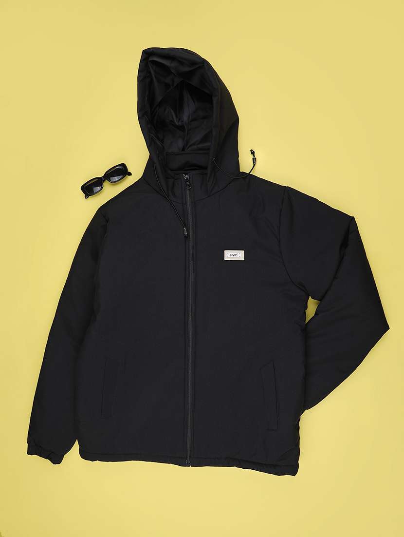 boys solid long sleeve jacket