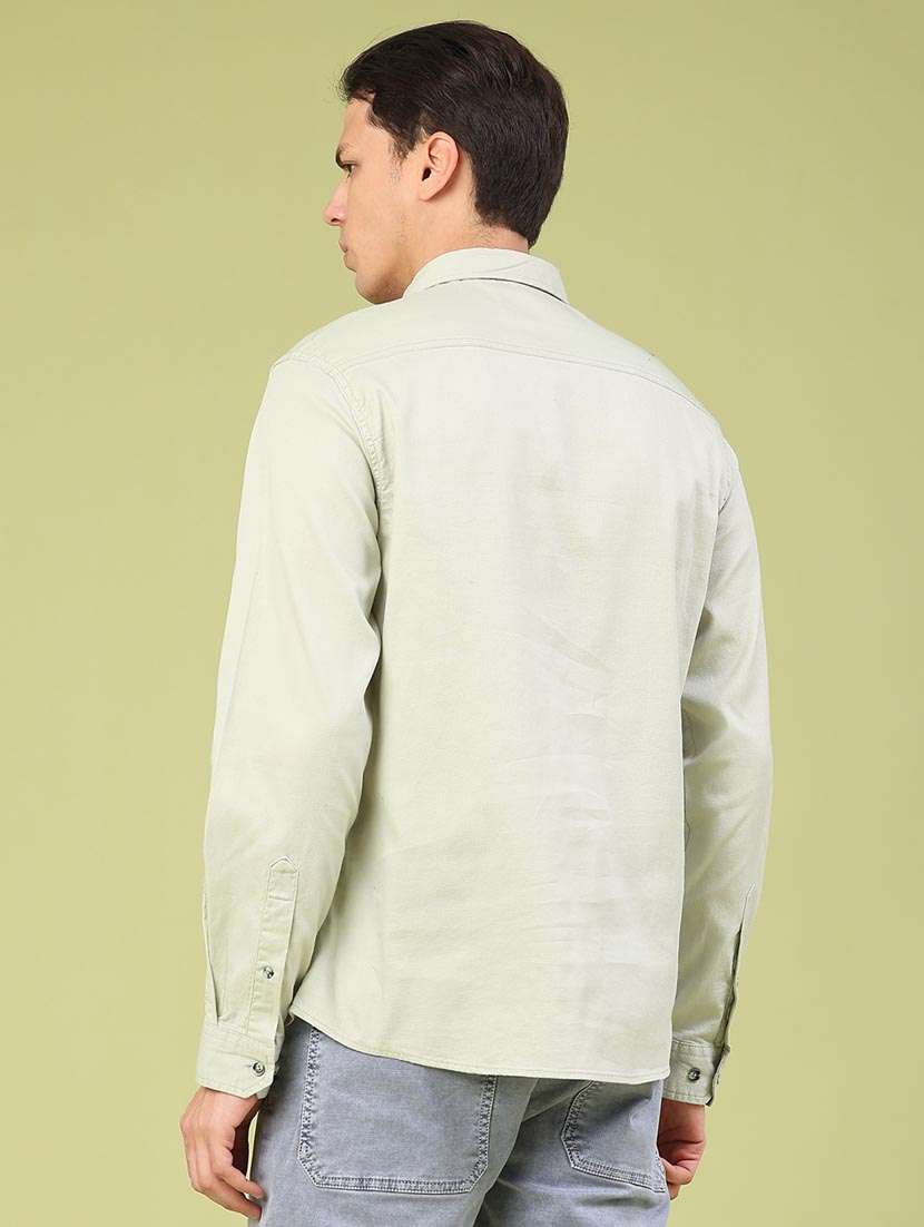 men solid long sleeve regular fit casual shirt - 22257002 -  Standard Image - 3