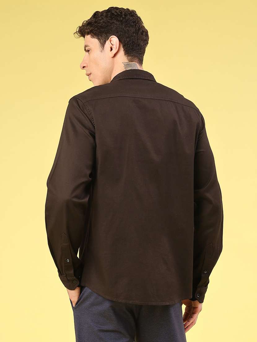 men solid long sleeve regular fit casual shirt - 22257005 -  Standard Image - 3