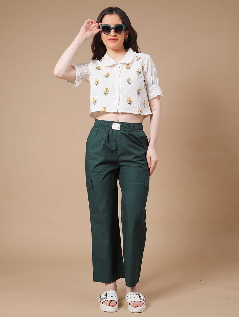 white cotton crop top - 22257586 -  Standard Image - 5