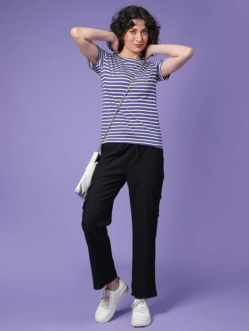 women solid mid rise cargo - 22257632 -  Standard Image - 5