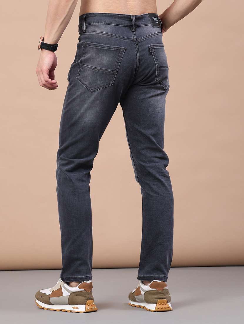 men washed mid rise full length slim fit jeans - 22257750 -  Standard Image - 3