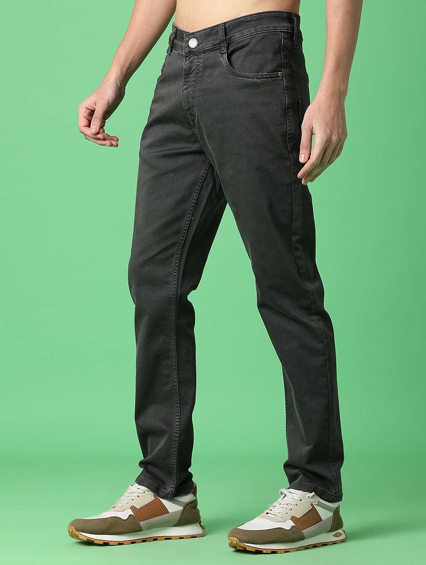 men plain mid rise full length relaxed fit jeans - 22257755 -  Standard Image - 3