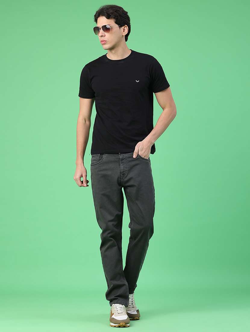 men plain mid rise full length relaxed fit jeans - 22257755 -  Standard Image - 5