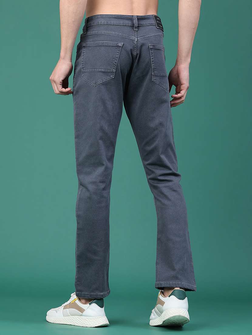 men plain mid rise full length slim fit jeans - 22257756 -  Standard Image - 3