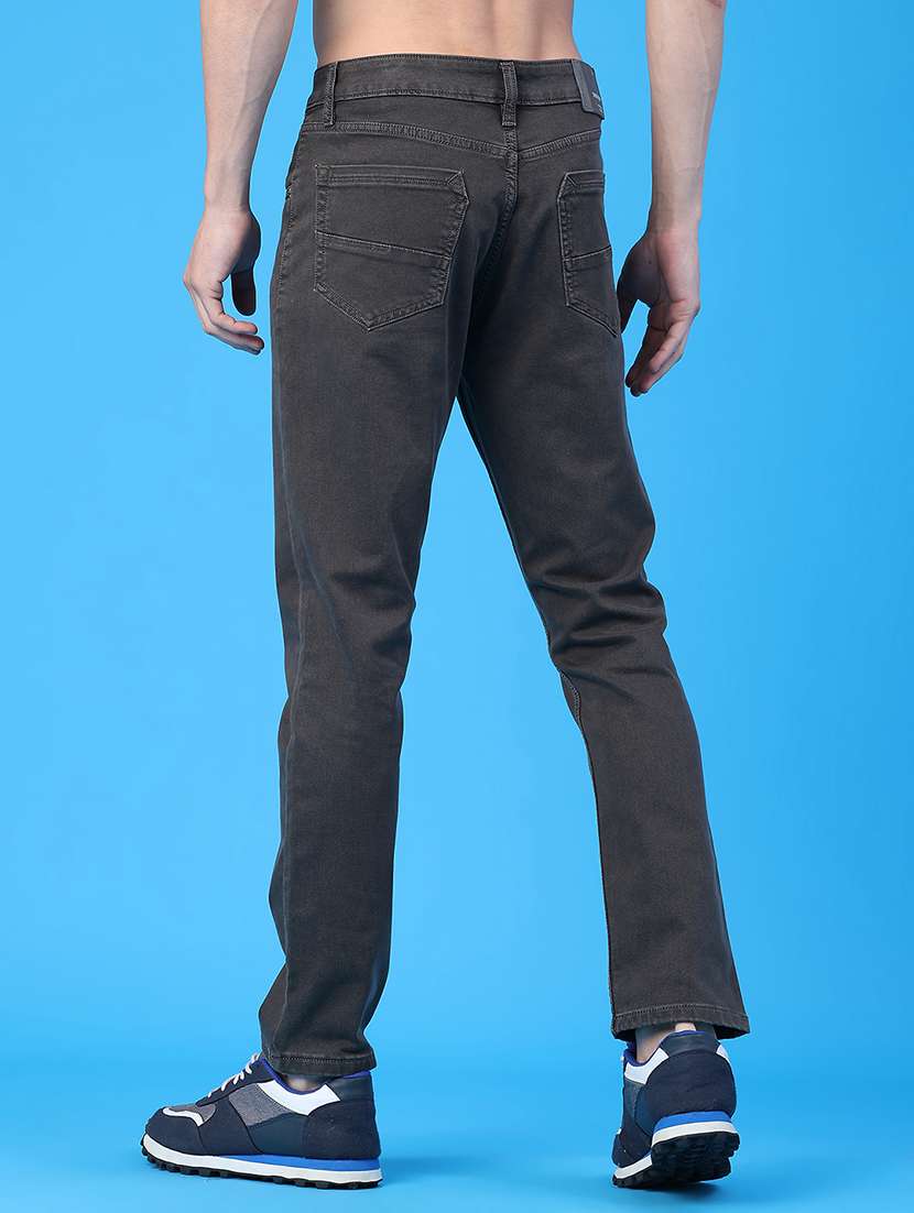 men plain mid rise full length jeans - 22257759 -  Standard Image - 3