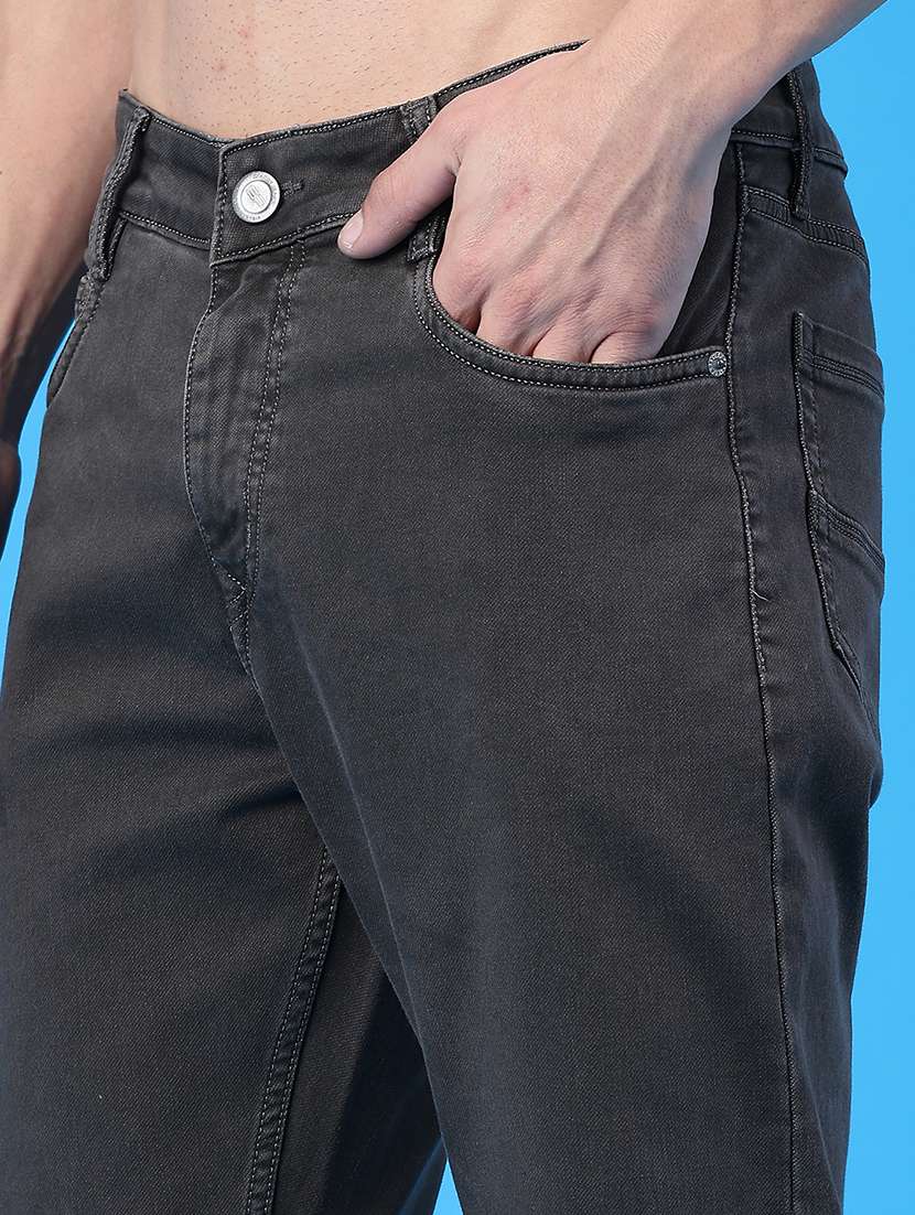 men plain mid rise full length jeans - 22257759 -  Standard Image - 5