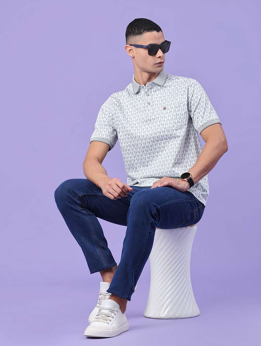 men printed short sleeve regular fit polo t-shirt - 22257777 -  Standard Image - 5