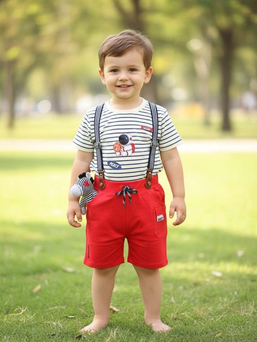 white cotton suit sets twin & dungree