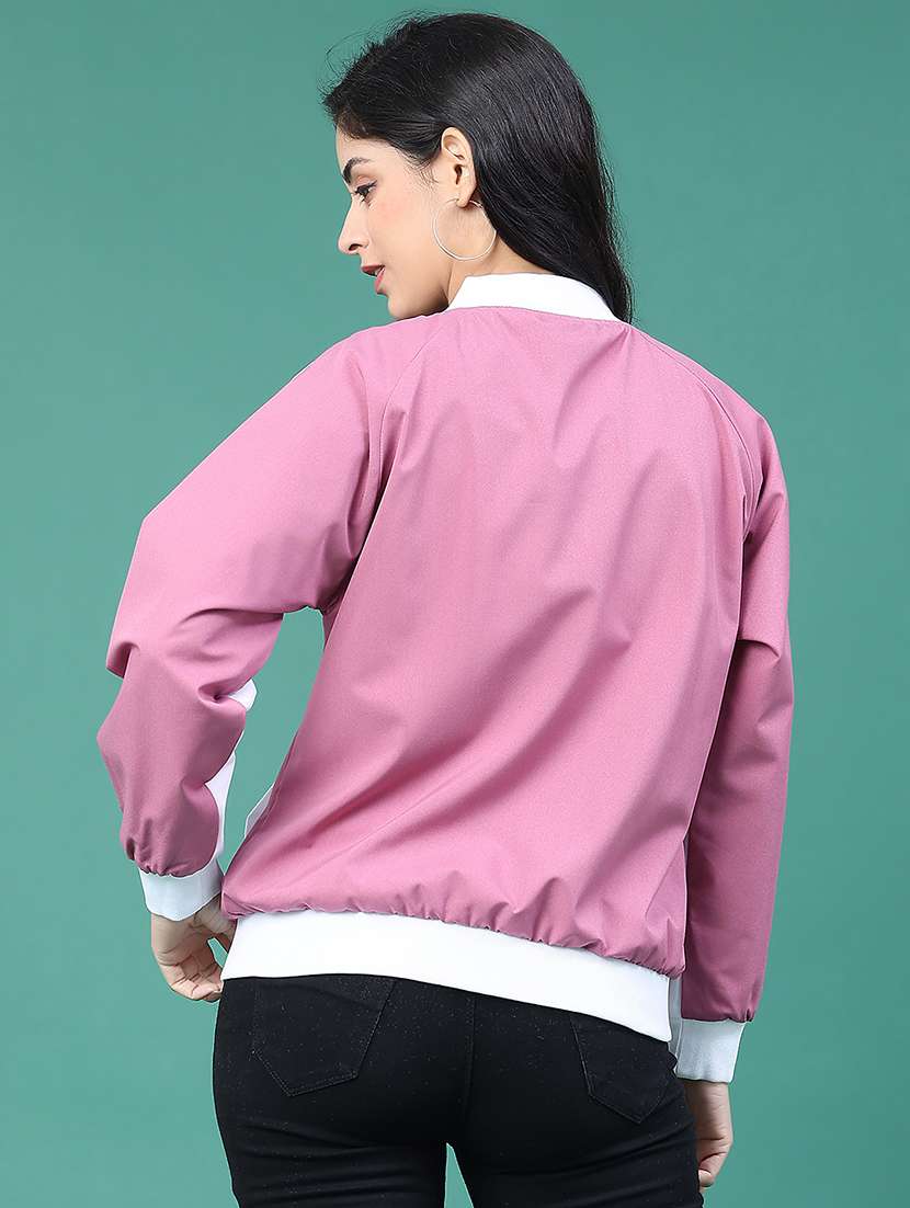 Women Color Block Long Sleeve Varsity Jacket - 22257914 -  Standard Image - 3