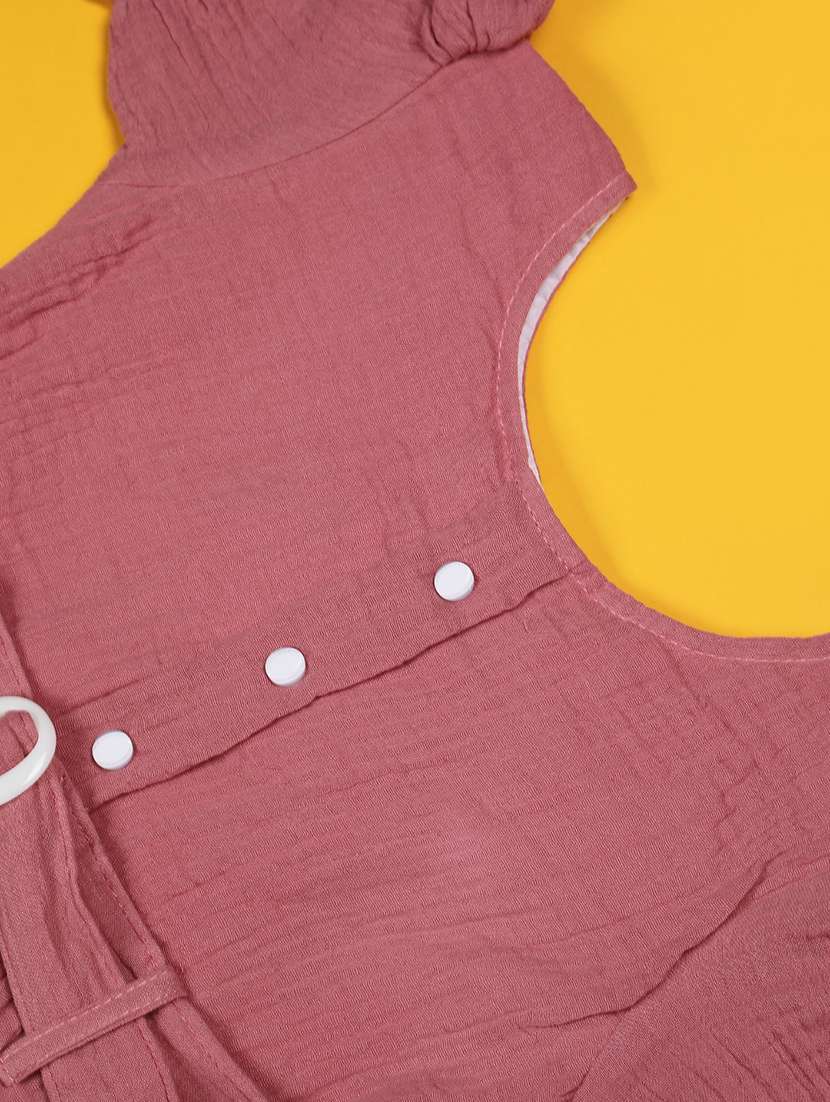 Pink Cotton Fit & Flare Dress - 22257992 -  Standard Image - 3
