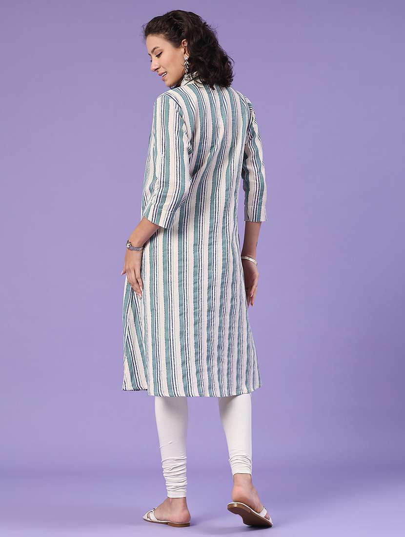 women printed collared shirt kurta - 22258229 -  Standard Image - 3